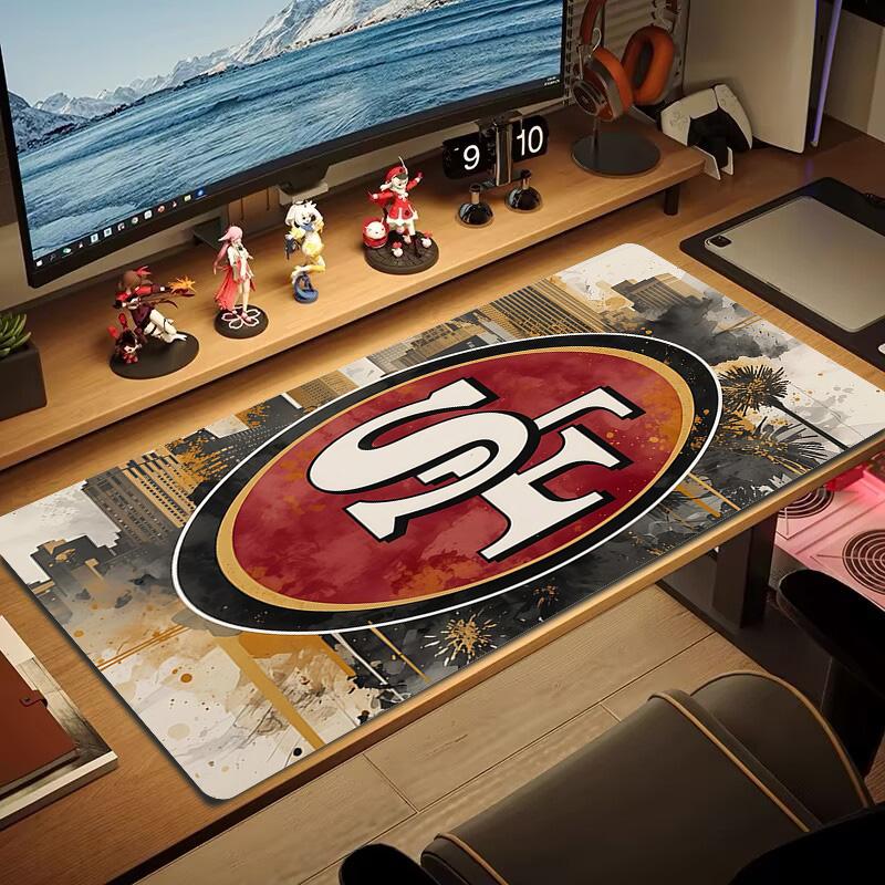 San Francisco 49ers2 Print Cushion Non-slip Laptop Tablet Big Mousepad XXL Mat Mini PC Playmat With Lock edge