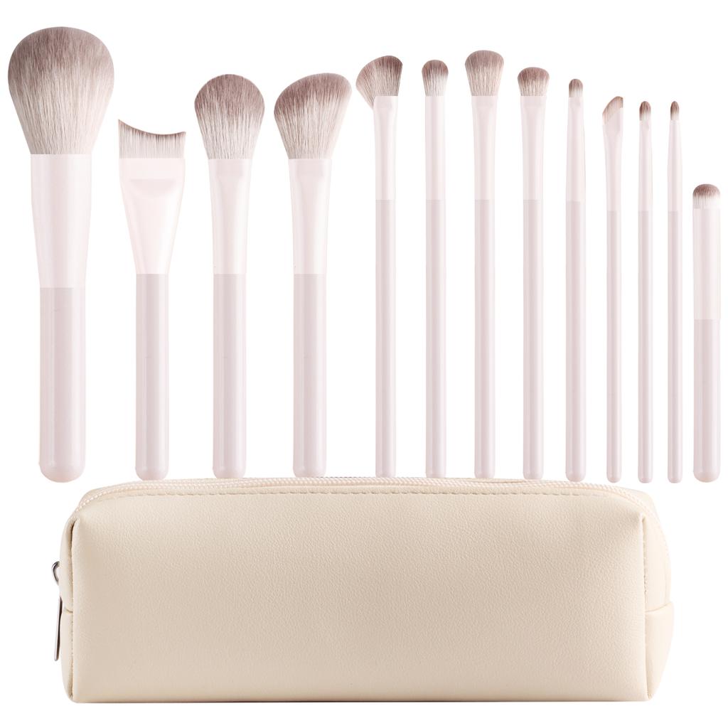 7Pcs Beige Eye Makeup Brush Set + Brush Storage Bag, Eyeshadow Brush, Blending Brush, Detail Brush, Soft Bristle Eye Cosmetic To