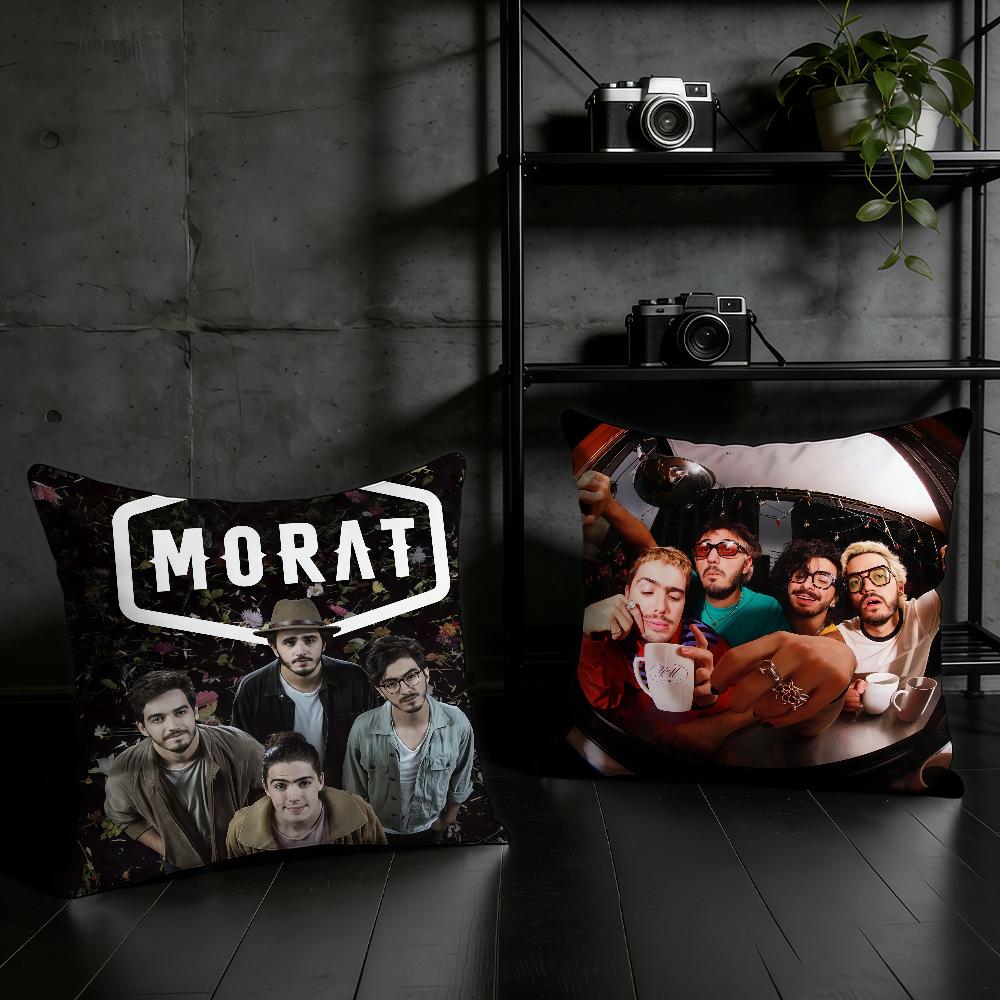 Band MMorat Cushion Cover Birthday Anniversary Gifts Double Sided Printed Zipper Cushion Cover Soft Skin Bedding