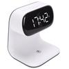 Digital Alarm Clock with Wireless Fast Charging Station 15W Touch Smart Lamp 3 Colors Nightlight for Living Room Bedside