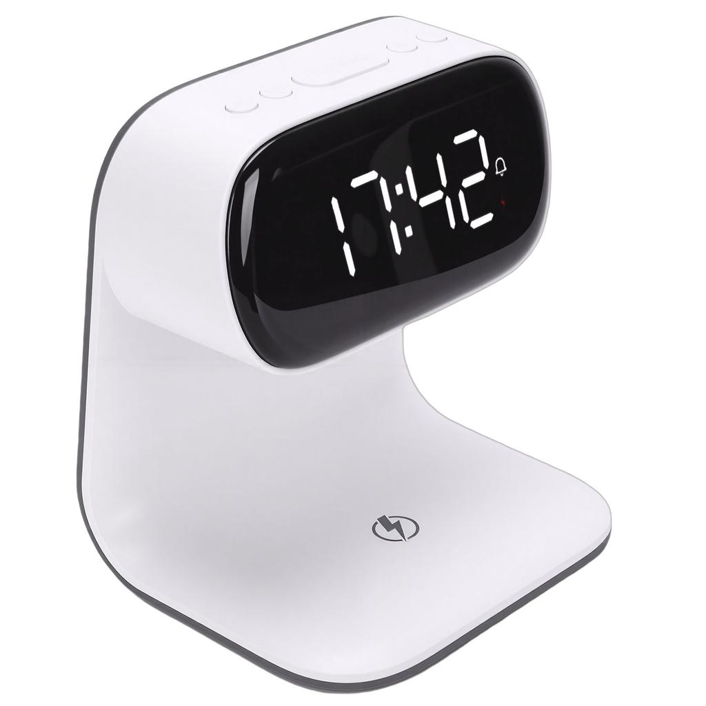 Digital Alarm Clock with Wireless Fast Charging Station 15W Touch Smart Lamp 3 Colors Nightlight for Living Room Bedside