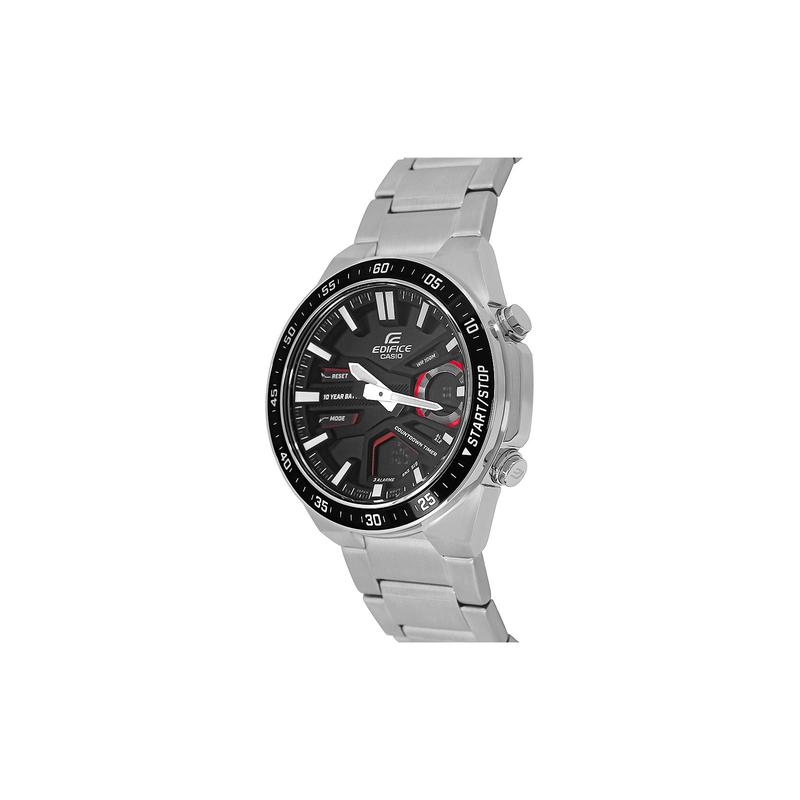 

CASIO Fashionable Sports and Leisure Waterproof Quartz Steel Strap Men s Watch Black Dial EFV-C110D-1A4V чёрный