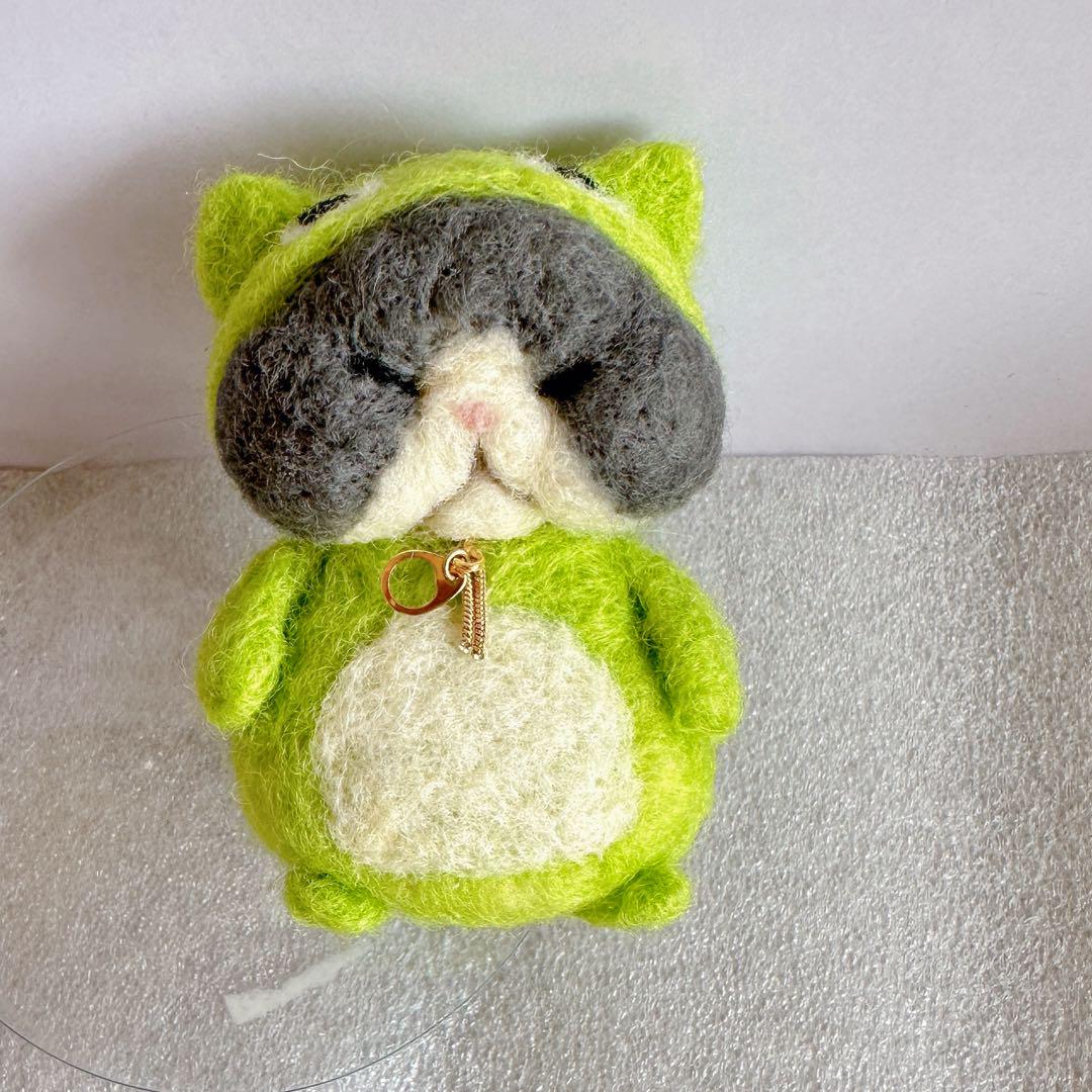 

[USED] Morecats Artist Wool Felted Plush Toy Teddy Bear Handmade Cat