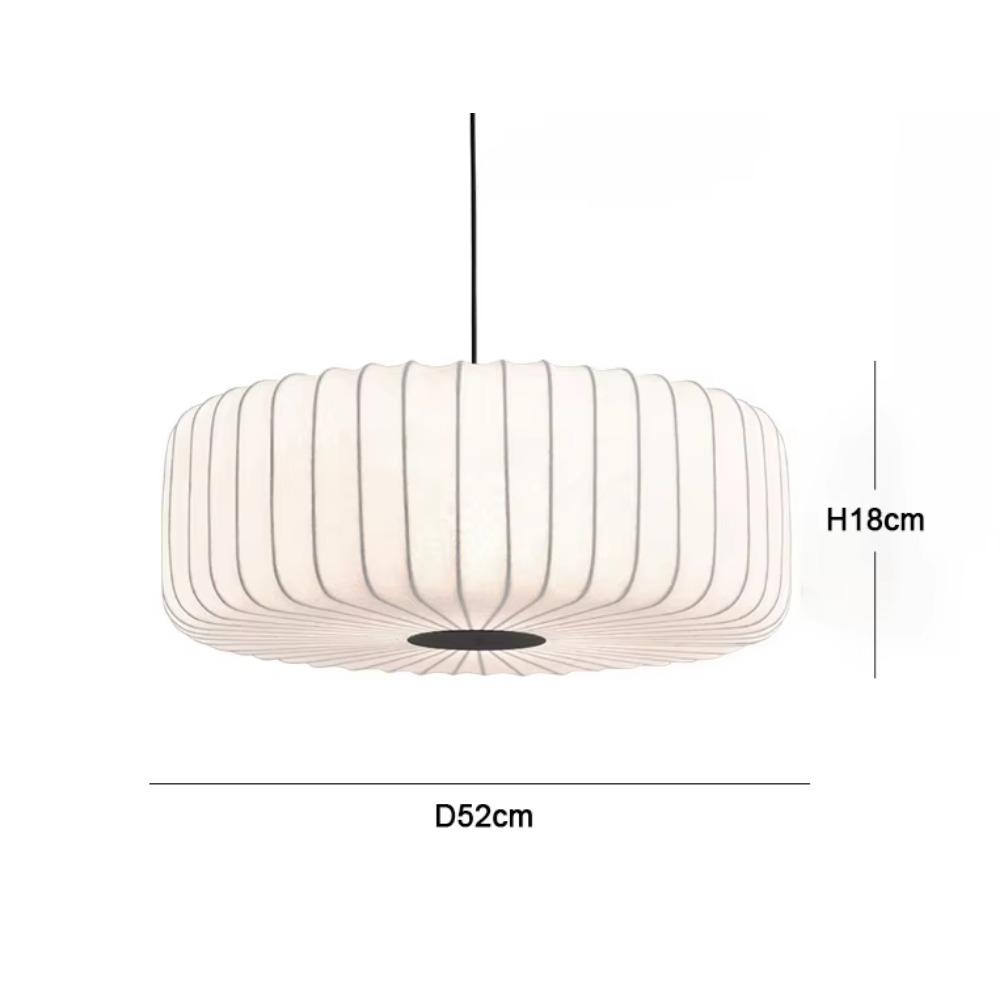 Modern Nordic Minimalist Wabi Sabi Silk Fabric LED Chandelier Dining Bar Home Decor Bedroom Duplex Pendant Light Nordic Pendant