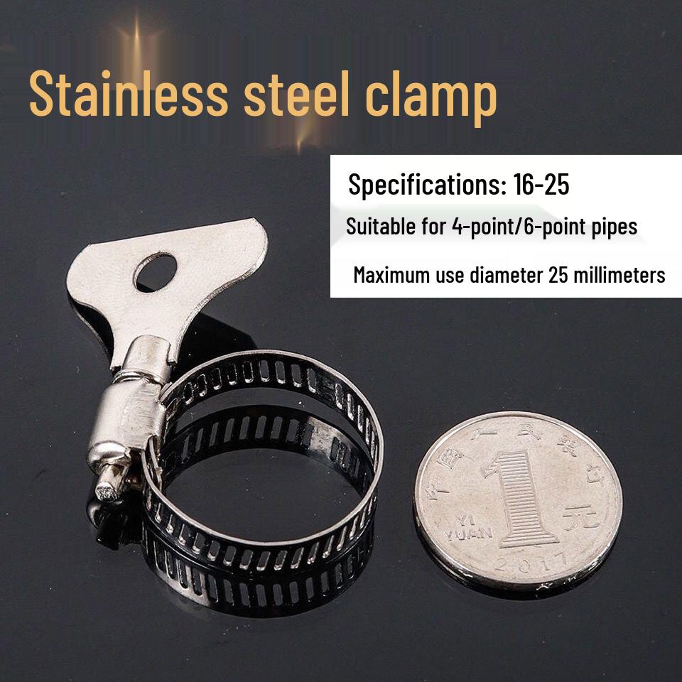 

Hand-Tight Hose Clamp for Gas and Water Pipes (4/6 Inch & 1 Inch) - Soft Pipe Connector