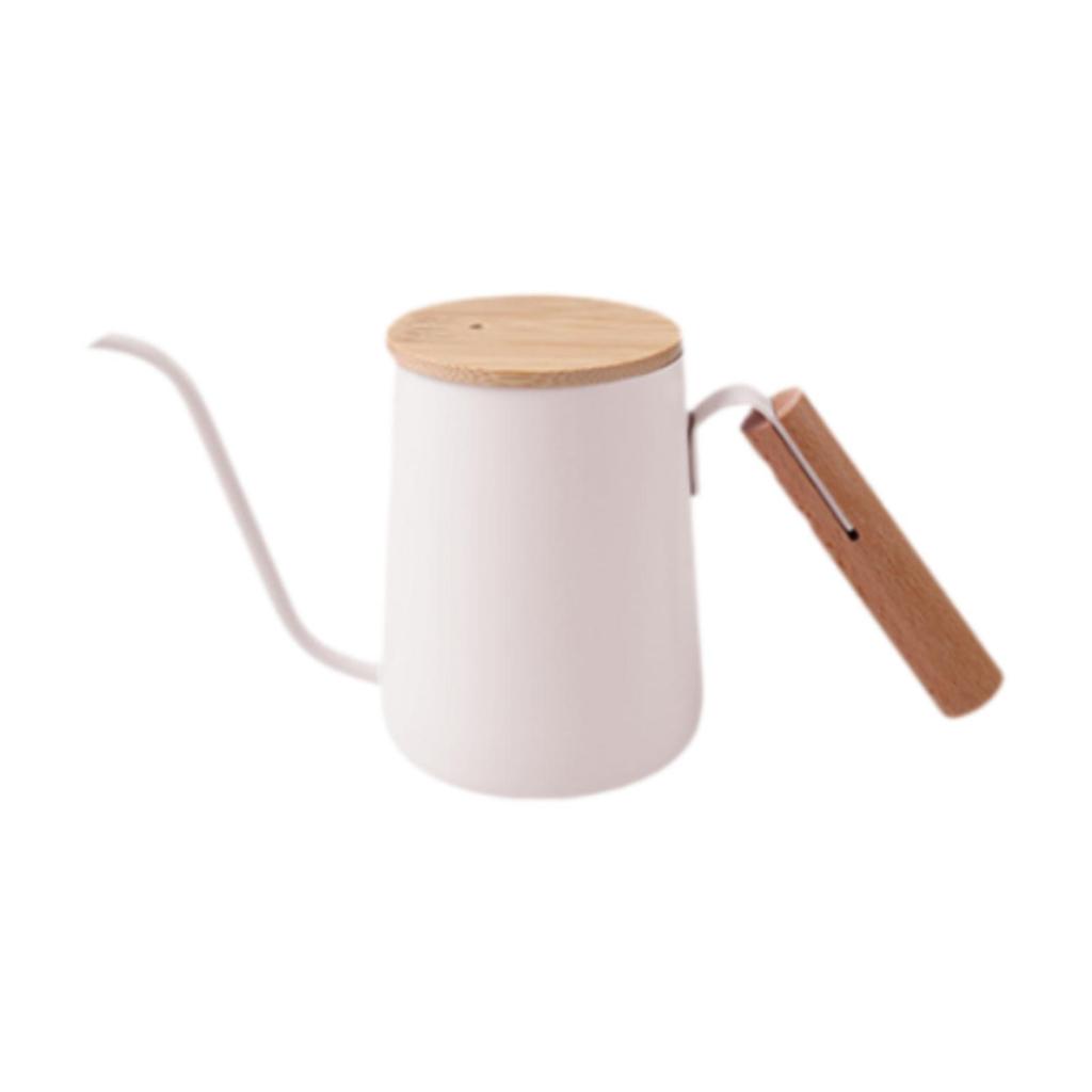 Cafetière Goulot d'oie Durable en Acier Inoxydable Poignée Thermoisolée Dripper pour Pour-over pour la Maison et le Bureau