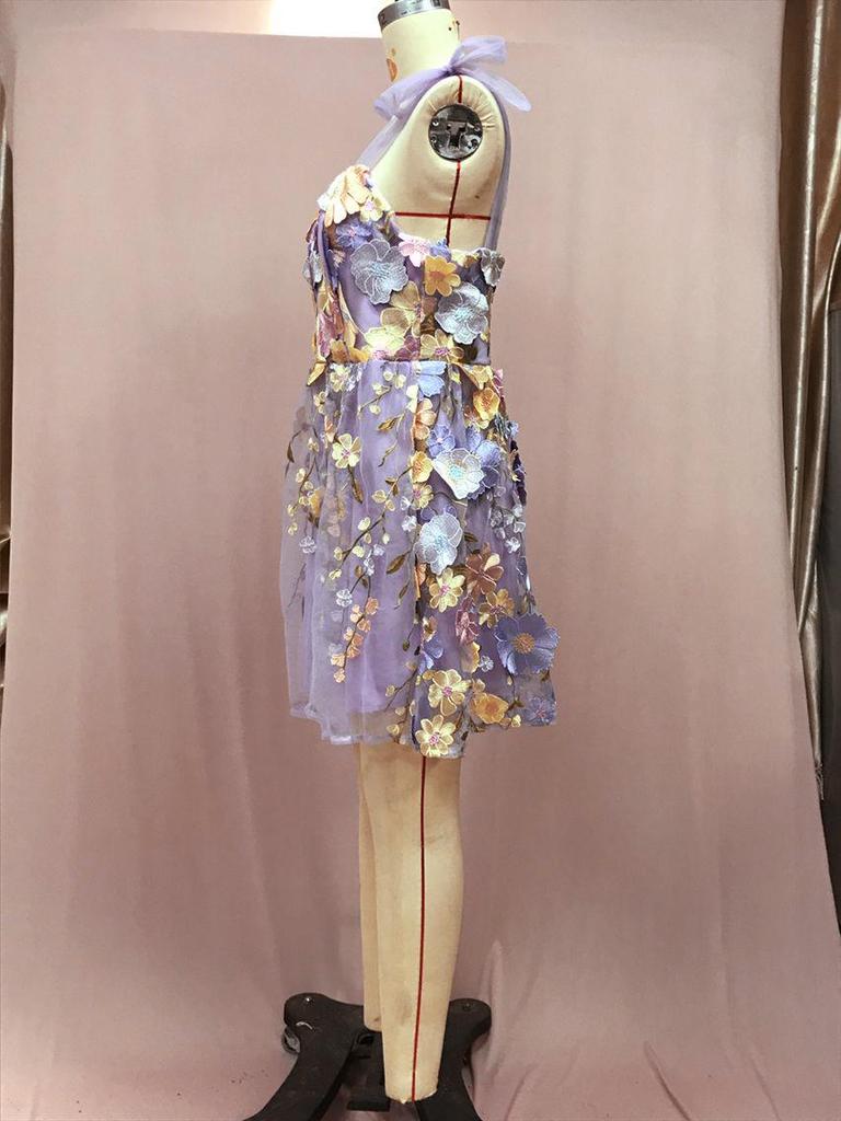 2025 Women's Fashion Floral Embroidered Sexy Suspender Dress