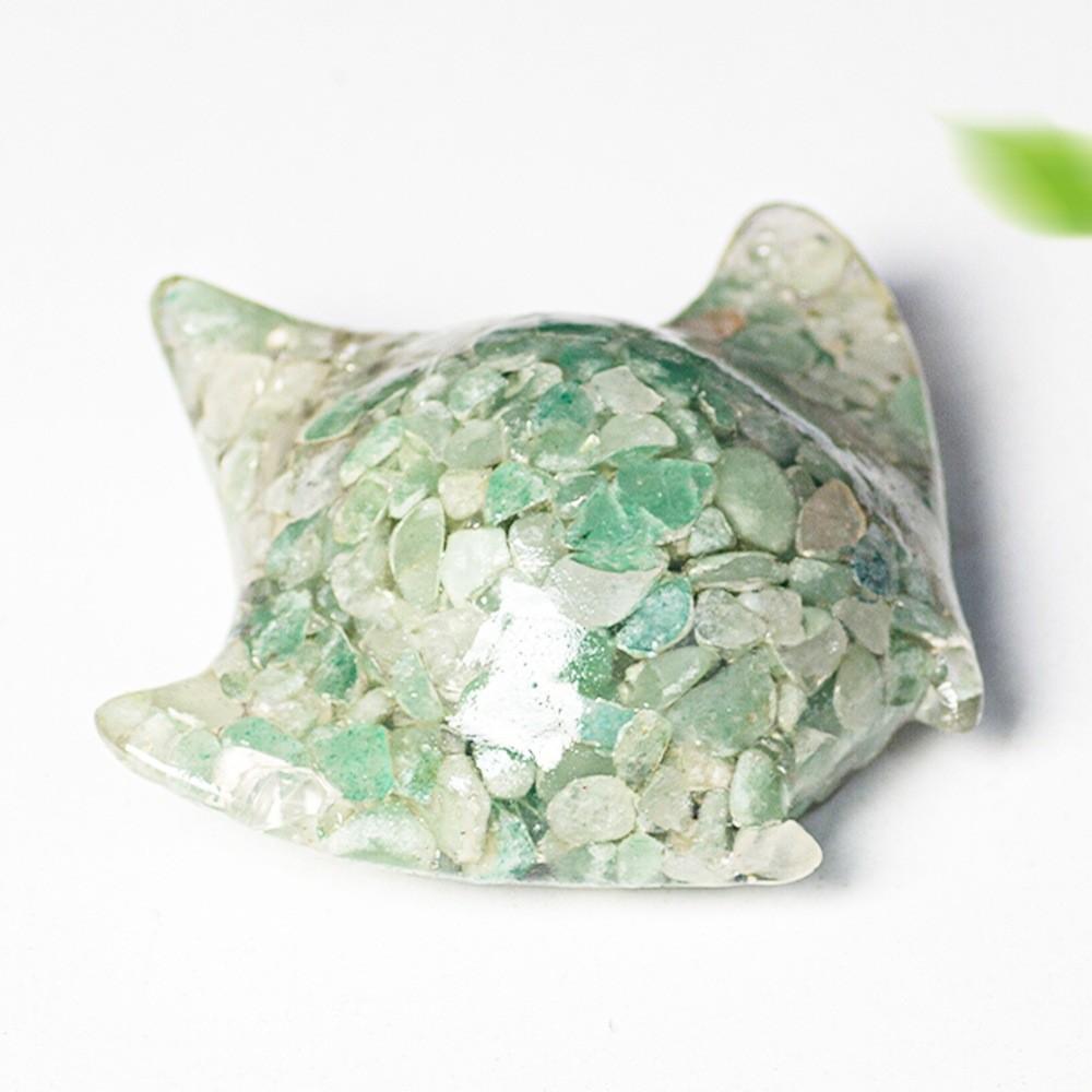 Natural Crystal Fish Resin Art Decor With Oceanic Animal Figurine For Office Desk Gifts