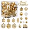 65pcs Waterproof Christmas Ball Set Shatterproof Hanging Ornament  Wedding