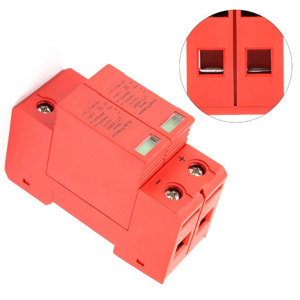 Overvoltage Protection 2P House Protective Device 20KA 1000VDC Low Voltage Arrester House Arrester Device Electrical Systems
