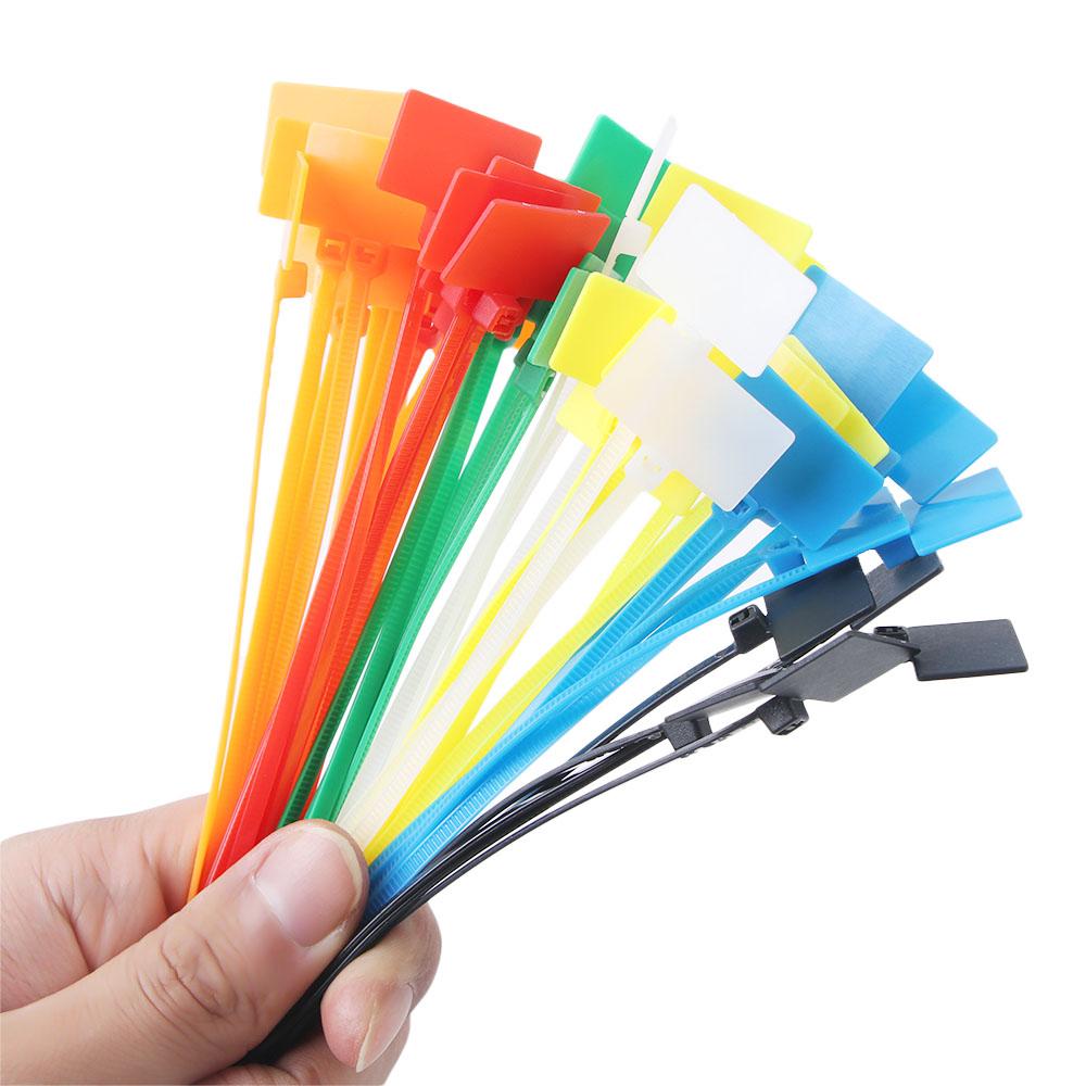 4*150mm Markers Self-locking Plastic Nylon Wire Ties Cable Winder Tag Labels