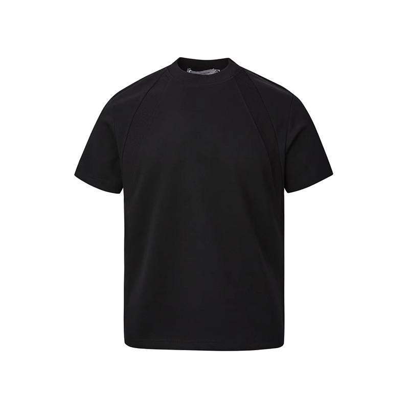 Hundreds of Stretch Solid Color Fit Wrinkle Loose Men's Short-sleeved Fashion Short-sleeved Tops Comfortable Lightweight T-shirt