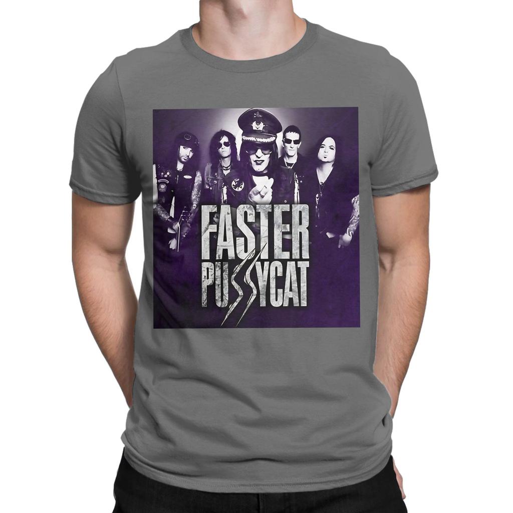 Faster Pussycats Funny 100 Cotton Tshirt Faster Pussycat Tops Tees For Unisex