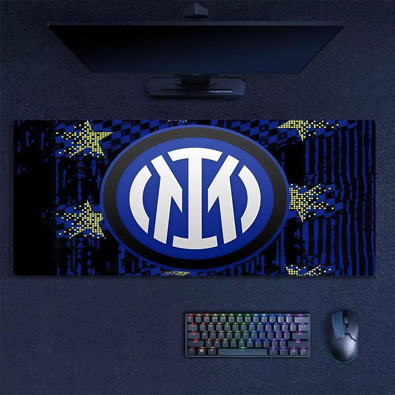 Inter Milan Mouse Pad, Large Gaming Desk Mat, Non-slip XXL Mousepad for Laptop & Tablet, Mini PC Playmat with Stitched Edges