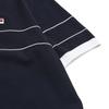 Fila Heritage Fashion Classic Simple Retro Striped Casual Round Neck Short Sleeve Knitted Sweater Women Tops Cigarette-Blue F11W628416FDB