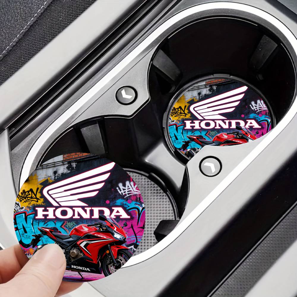 For Honda New Car Cup Holder Anti-Slip Silicone 7cm Insert Coaster Mat Universal Car Accessories Black Fit Most Cars