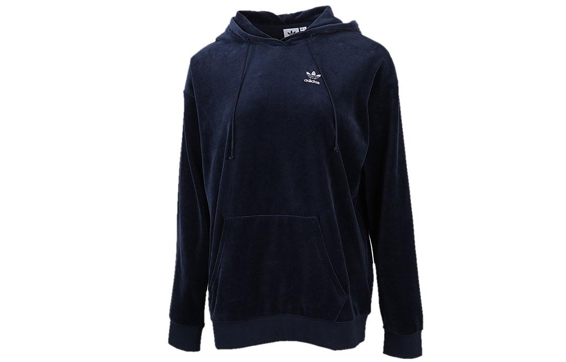 Adidas Originals Trefoil Sweatshirts Women s Navy Blue Hooded Moderate Regular GD2283 38