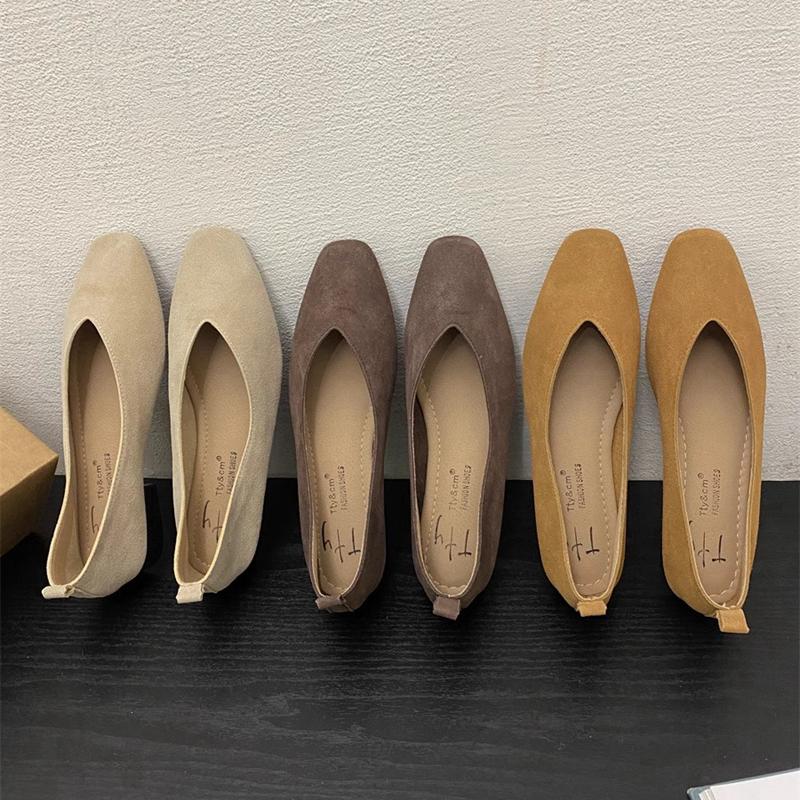 Fashion SUOJIALUN 2025 Spring New Women Flat Shoes Fashion Round Toe Slip On Ladies Elegant Boat Shoes Soft Flat Heel Outdoor Single Sho