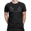 Men T-Shirt Social Distancing La Linea Vintage Cotton Tee Shirt Classic Short Sleeve TShirt O Neck Clothes Unique Fitness Tshirt