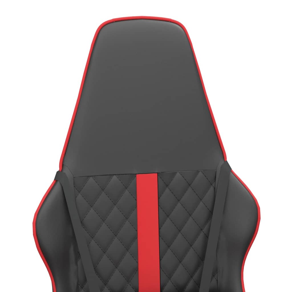 Gaming Chair Black and Red Synthetic Leather