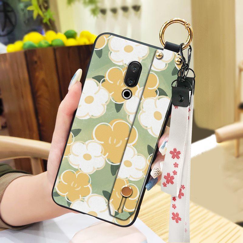 Anti-dust Wristband Phone Case For Meizu 15/15 Lite Back Cover Soft case Anti-knock Lanyard Durable Fashion Design Ring