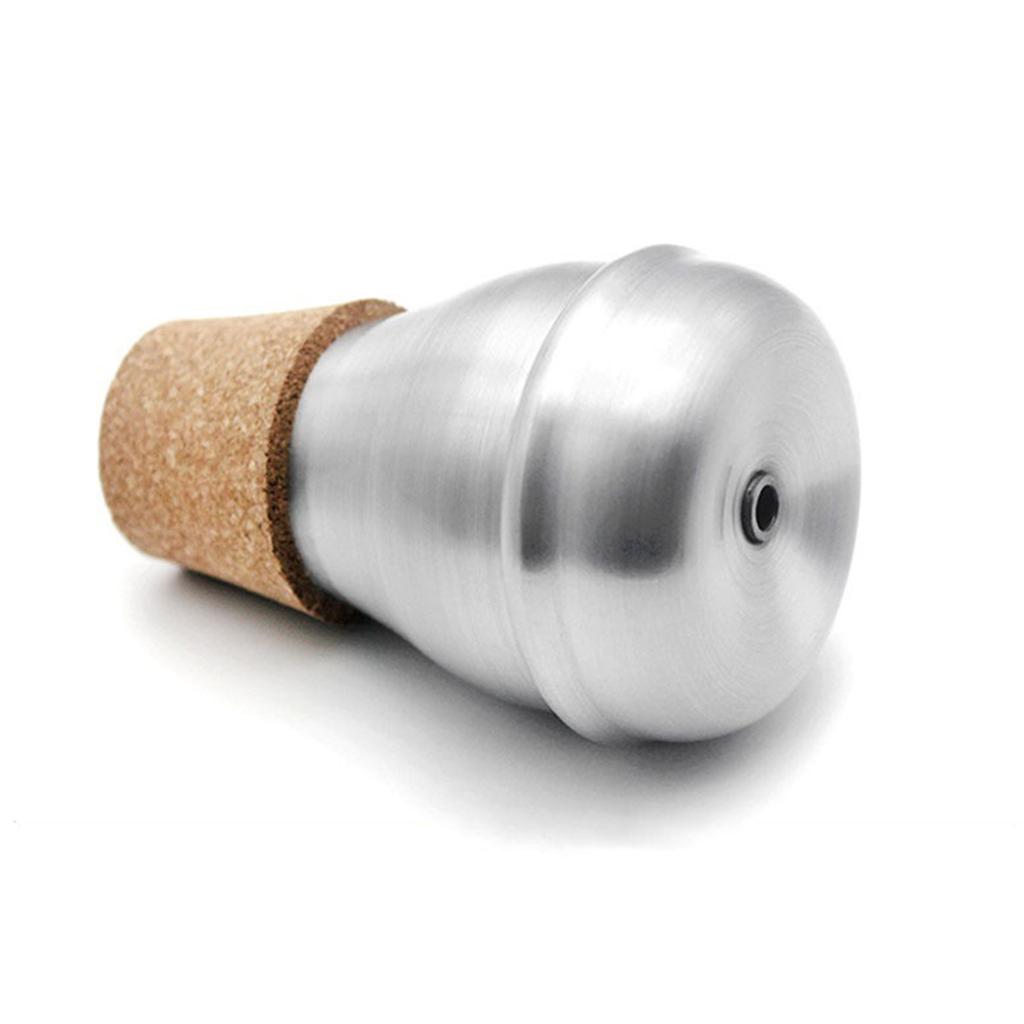 Durable Aluminum Straight Trumpet Silencers Mini Mute Music Lover Silver Mute for Trumpet Musical Instrument Accessories