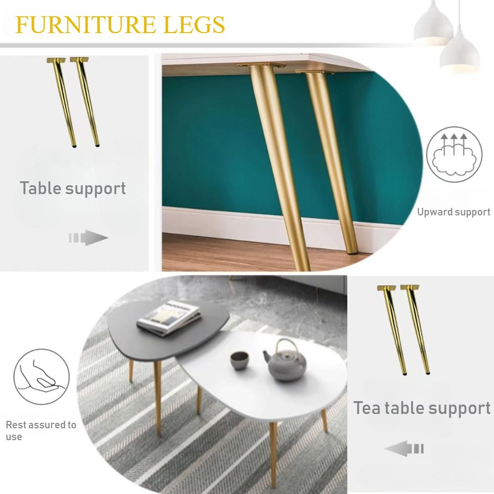 4 piezas de patas de sofá doradas de 45 cm, patas de mesa DIY para marco de mesa, gabinete, patas de sofá ajustables, patas de muebles de soporte para sofá