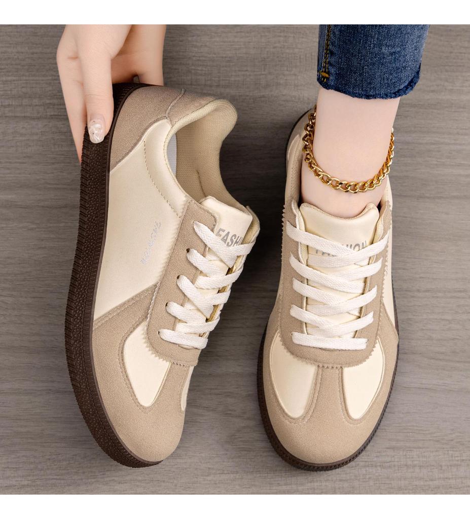 Leichte Frühlings-Freizeit-Damenschuhe in einfarbiger deutscher Stilrichtung, vielseitig, weiß