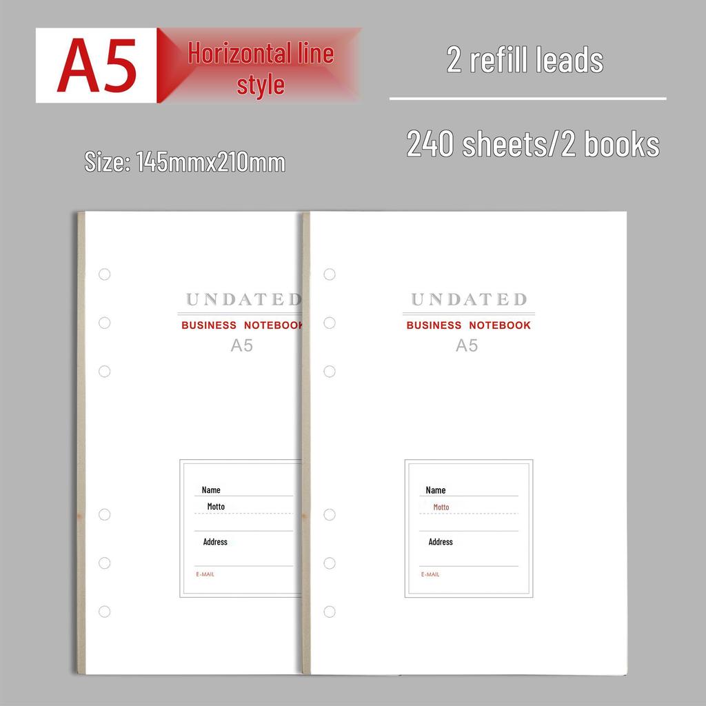 Anpassbares A5/B5 Loseblatt-Notizbuch mit herausnehmbaren Seiten und Logodruck für den Geschäfts-/Bürogebrauch