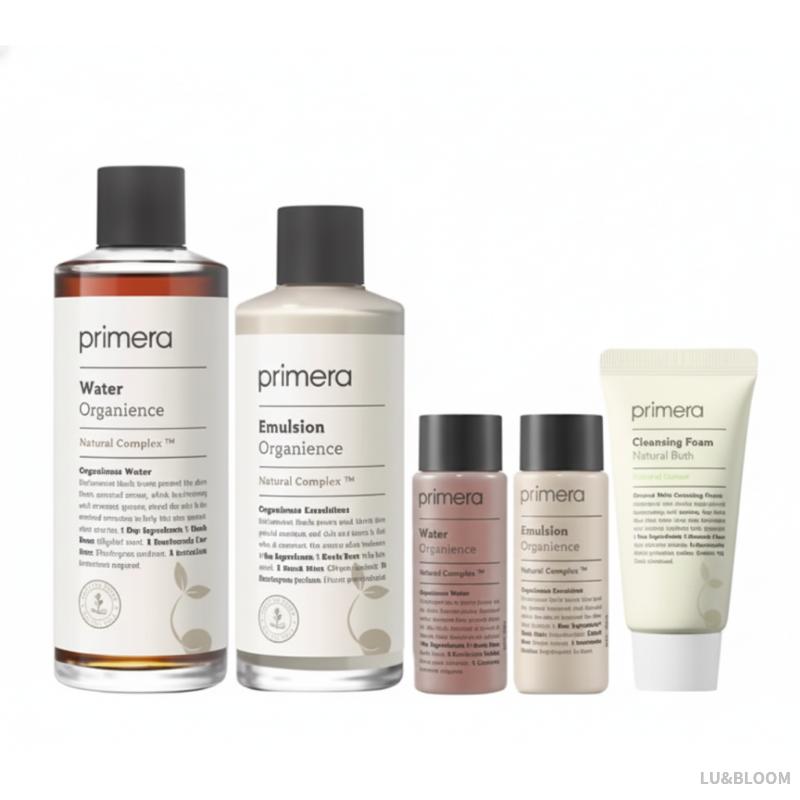 Primera Organience 2-Step Special Set (Toner 180ml + Emulsion 150ml + 3 Trial Size Minis, each 30ml) (+Free gift)