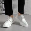 Brock Blume Herrenschuhe Britische Business-Lederschuhe Weißer Bräutigam Hochzeitschuhe Studio