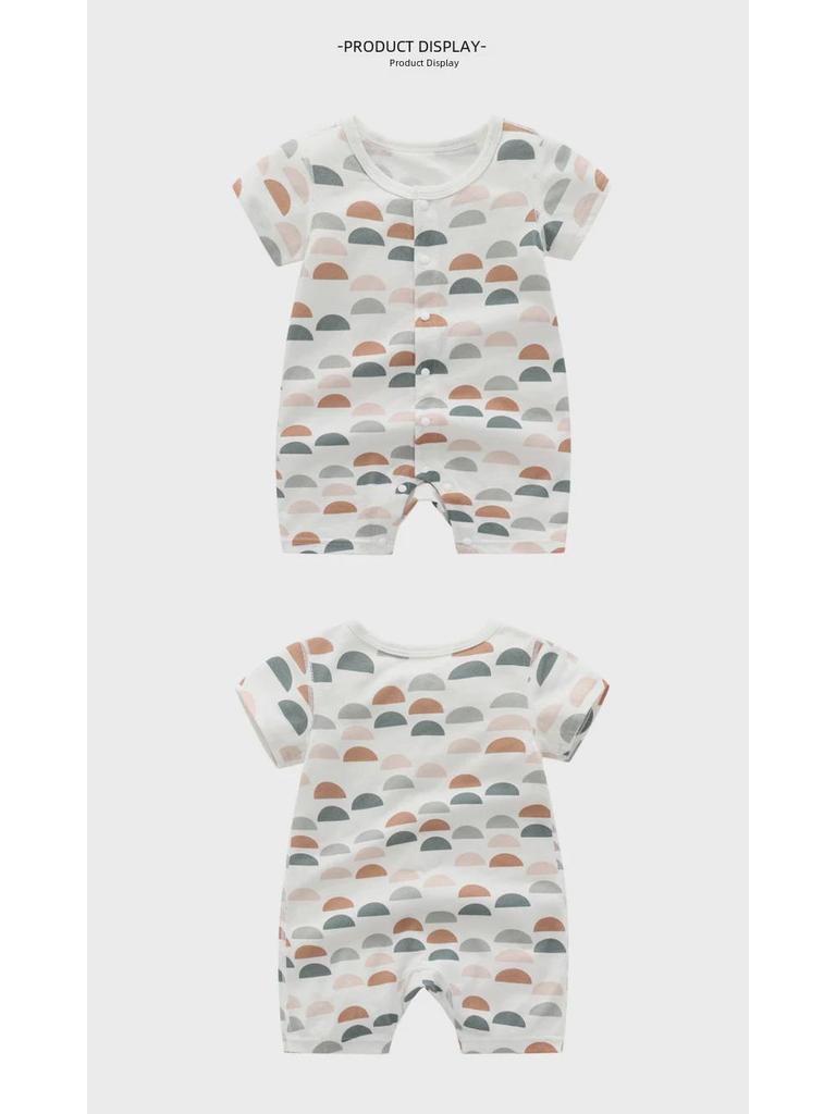 Bambu Elyaf Bebek Tulumu - Kısa Kollu, Nefes Alabilen, Yenidoğanlar için İnce Pijama - Yaz, İlkbahar ve Sonbahar için İdeal