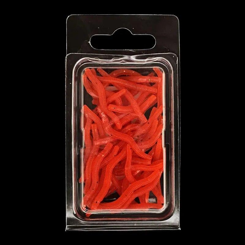 Lifelike Fishy Smell Red Soft Lures Simulation Earthworm Red Worms Artificial Fishing Lures