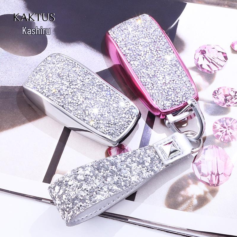KAKTUS Diamond-Inlaid Mercedes Car Key Case for Women