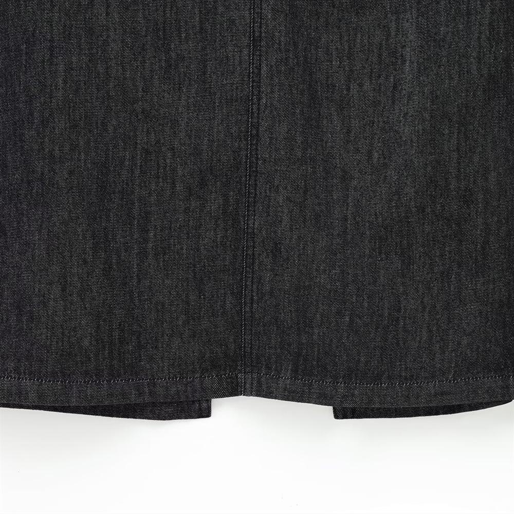 Spring 2025 Women's Denim Sleeveless Vest & High-Waisted Midi Skirt Set