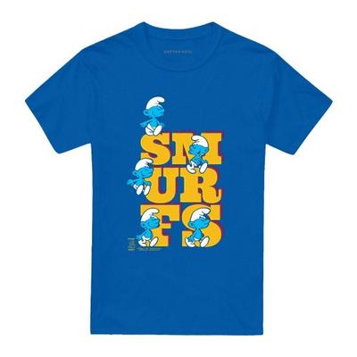 The Smurfs Unisex Adult Letters T-Shirt