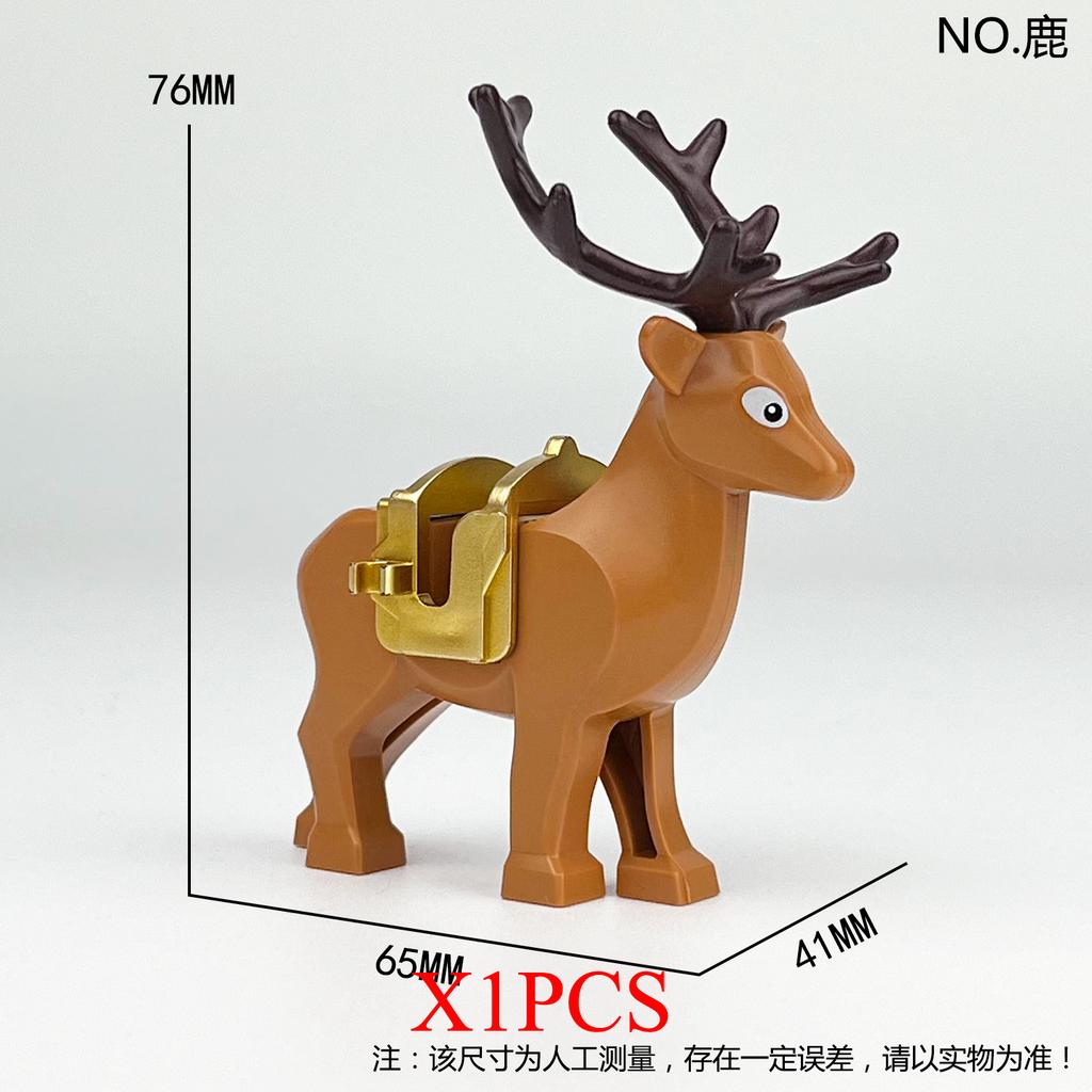 The Zoo Model African Elephants Camel Deer Crocodile Leopard Animal Building Blocks Educational Games Figure Brick Toys Kid B03