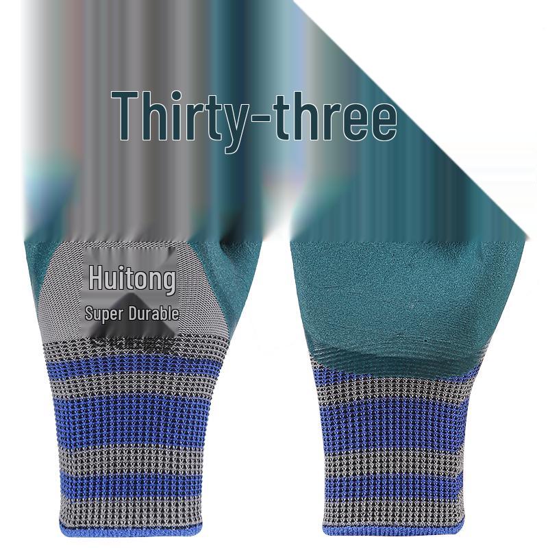 Arbeitshandschuhe: Strapazierfähiges, rutschfestes, wasserdichtes Gummi mit verstärktem Schutz für Arbeitsaufgaben