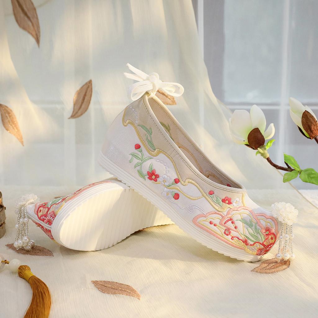 Hanfu Shoes Female Students Antique Women with Hanfu Inner Height Increased By 4cm