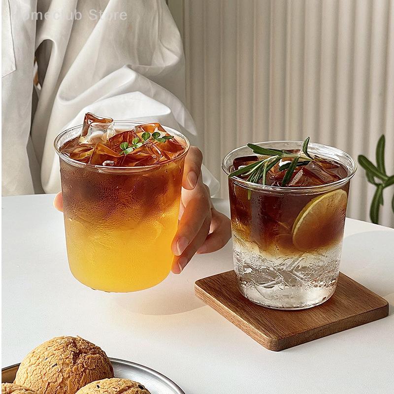 Coffee Cup Curled Latte Cups Household Glass Drinkware Juice Milk Simple Mug Transparent Water Bottles Glassware Cups Coffeeware