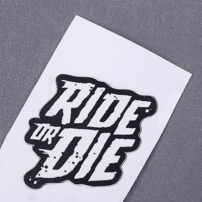 2Pcs Ride Or Die Bike Frame Stickers Bicycle Top Tube Waterproof Vinyl Decals For Mtb Bicycle Decorative Motorcycle Accessories