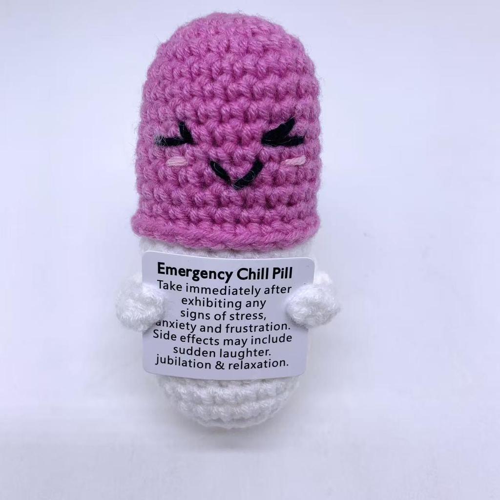 Cute Crocheted Time Capsule Doll: Desktop Healing Ornament & Pendant
