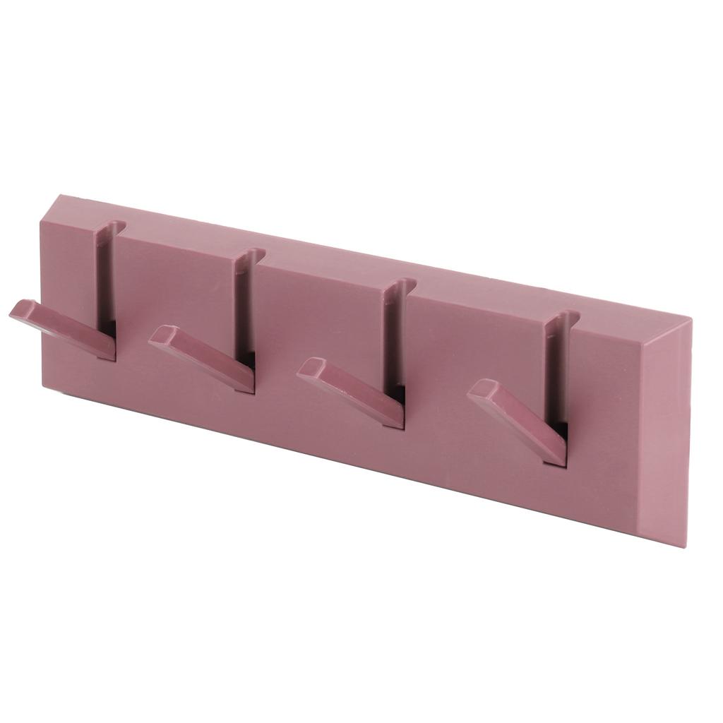 Wall Row Hook Punch Free Coat Key Holder Door Hat Hanger for Bathroom Wall Door Decor(Dark Salmon )