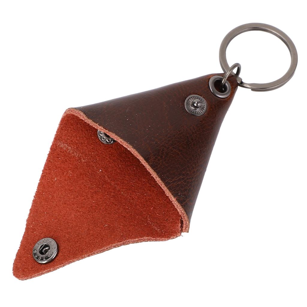 Guitar Pick Bag Faux Leather Waterproof Easy To Clean Portable Keychain Design Guitar Pick Holder