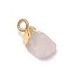Rose Quartz Rough Gemstone 925 Sterling Silver Jewelry Pendant 0.59"
