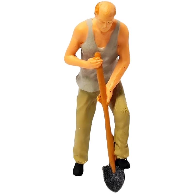 Realistic Mini Construction Worker Digging Scene In 1:64 Scale Resin Craft Road Construction Model for Display & Fun