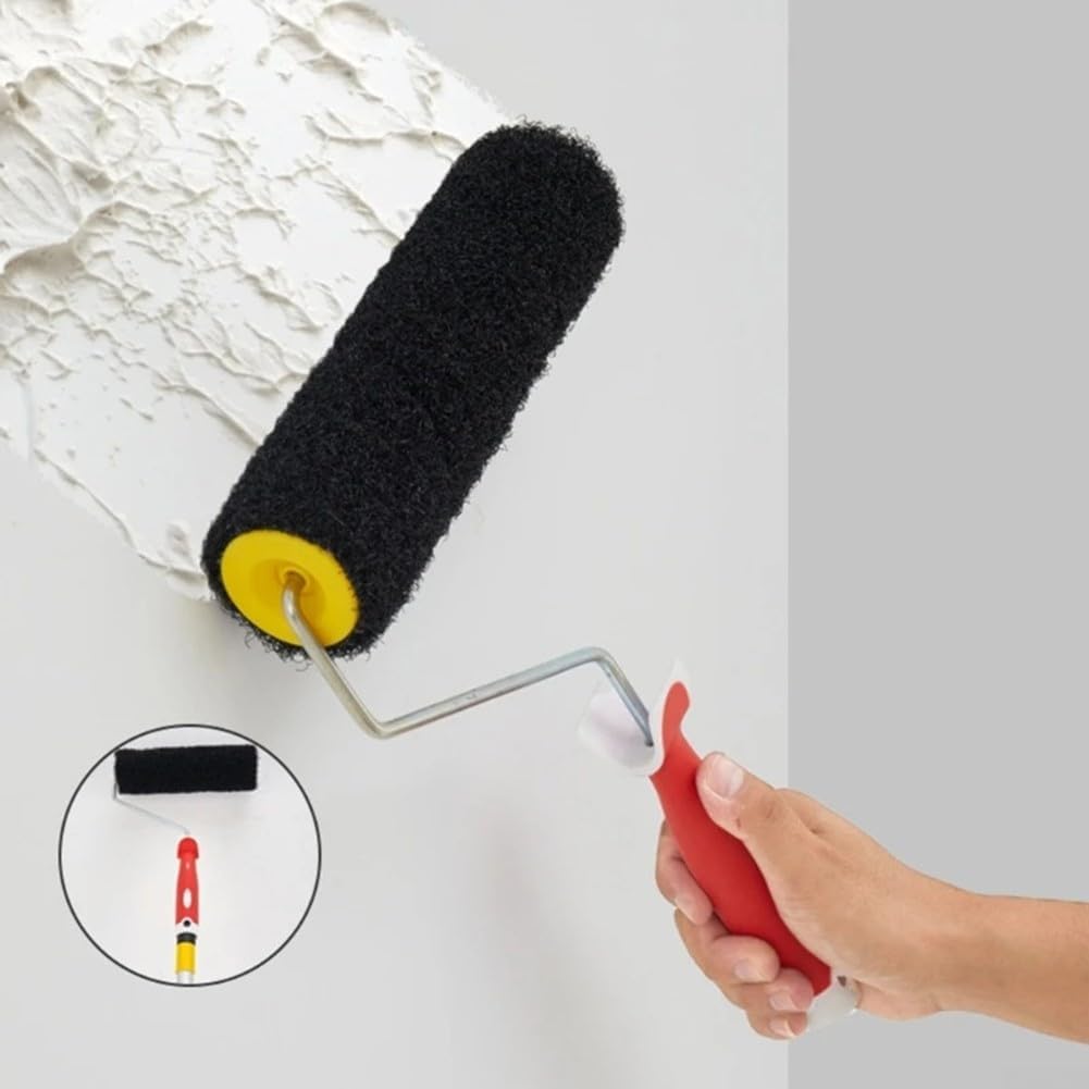 9 Inch Drywall Compound Roller, Drywall Texture Roller Brush, Putty Roller Brush Pull Flower Texture Roller Brush For Covering Wall And Ceiling