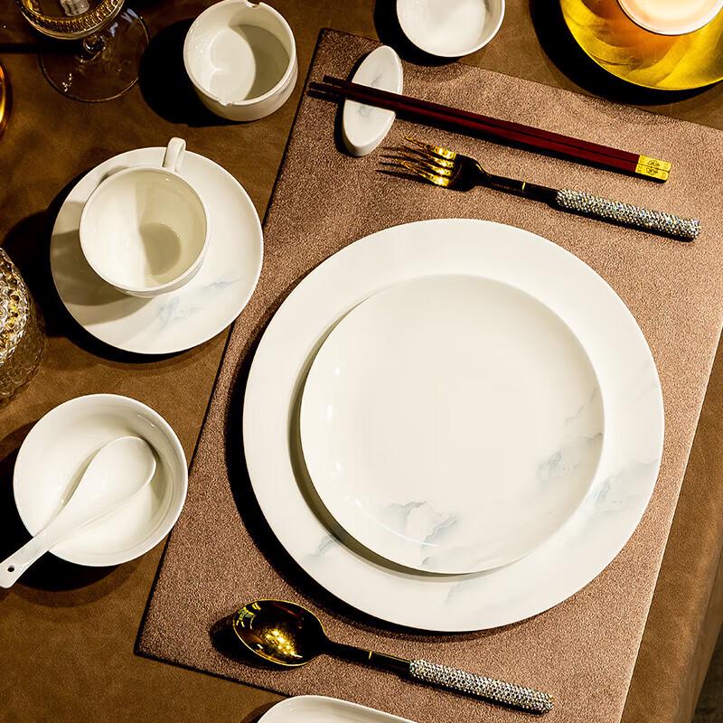 NHZHIW Jingdezhen Yuanxiu Bone China Dinnerware Set