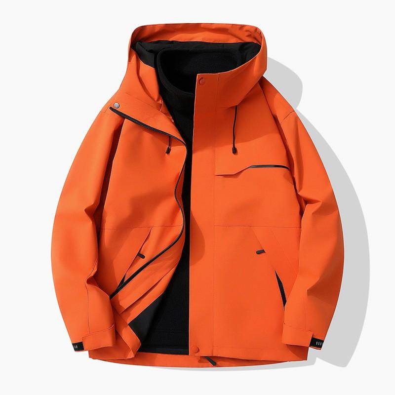 Mens Womens 3-in-1 Waterproof Windproof Hiking Jacket With Removable Shell Gore-Tex Fabric All-Season Outdoor Parka