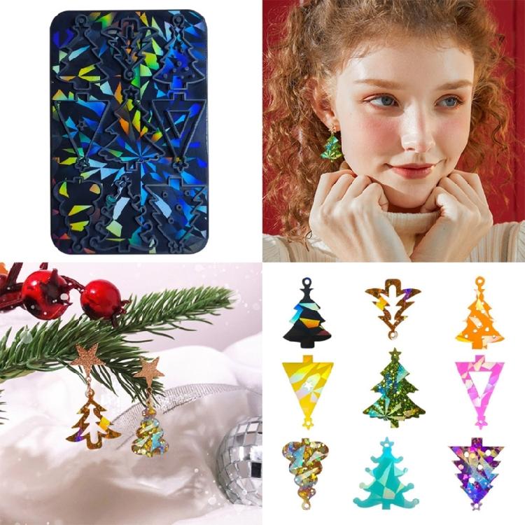 Beautiful Christmas Tree Mold DIY Craft Holiday Decoration Holographic Tree Mold